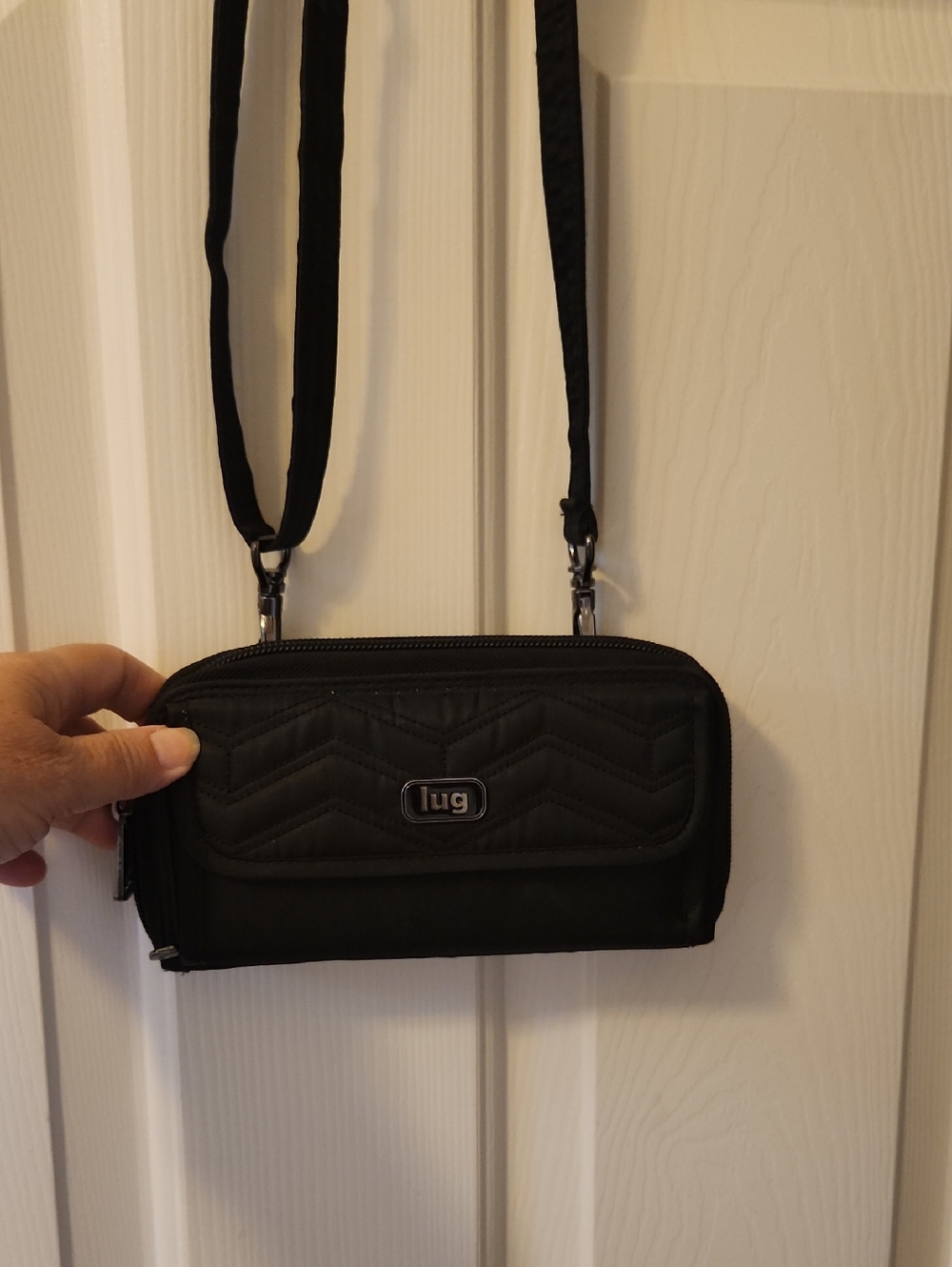 Lug Black Crossbody/ Wallet - Quilted Phone Wristlet